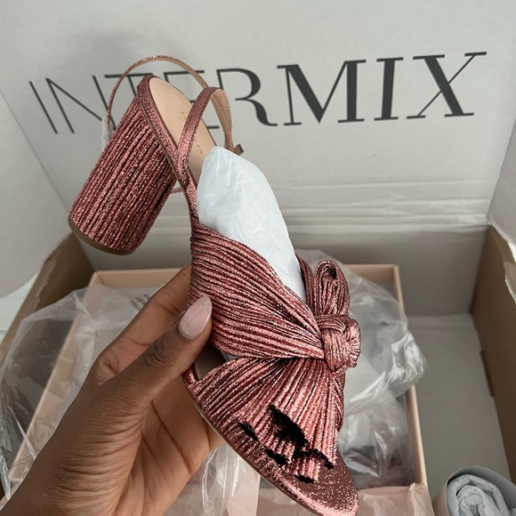 Loeffler Randall Camellia Knotted Metallic Sandals - Picture 2 of 4